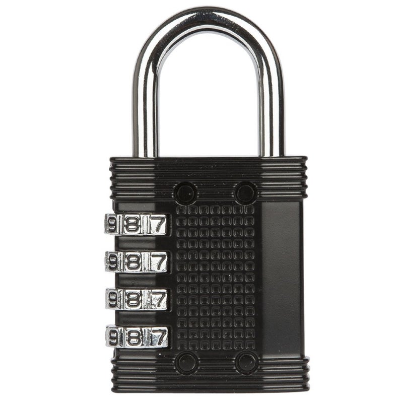 FortLocks Padlock - 4 Digit Combination Lock for Gym Outdoor & School Locker, Fence, Case & Shed â€“ Heavy Duty Resettable Set Your Own Combo â€“ Waterproof & Weatherproof (1 Pack - Black) - Image 4